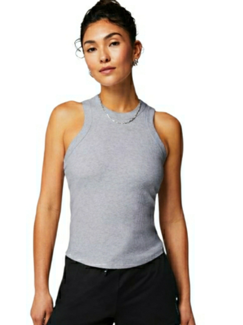 NWT Fabletics High Neck Rib Built-In Bra- L